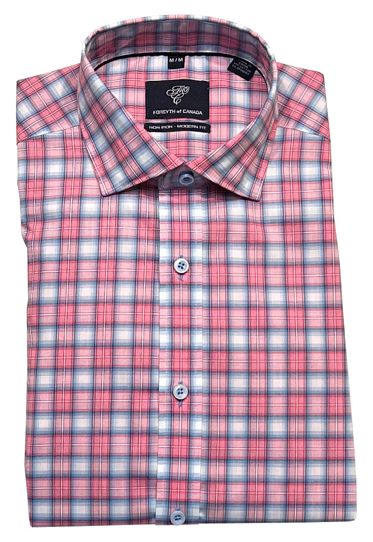 Forsyth of Canada Long Sleeve Modern Fit Non-Iron Stretch Sport Shirt