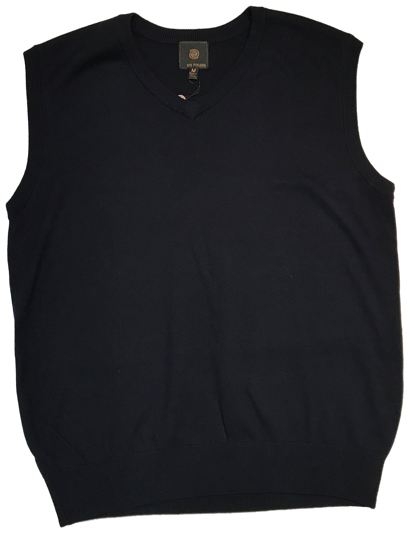 FX Fusion Solid Color V-Neck Sweater Vest