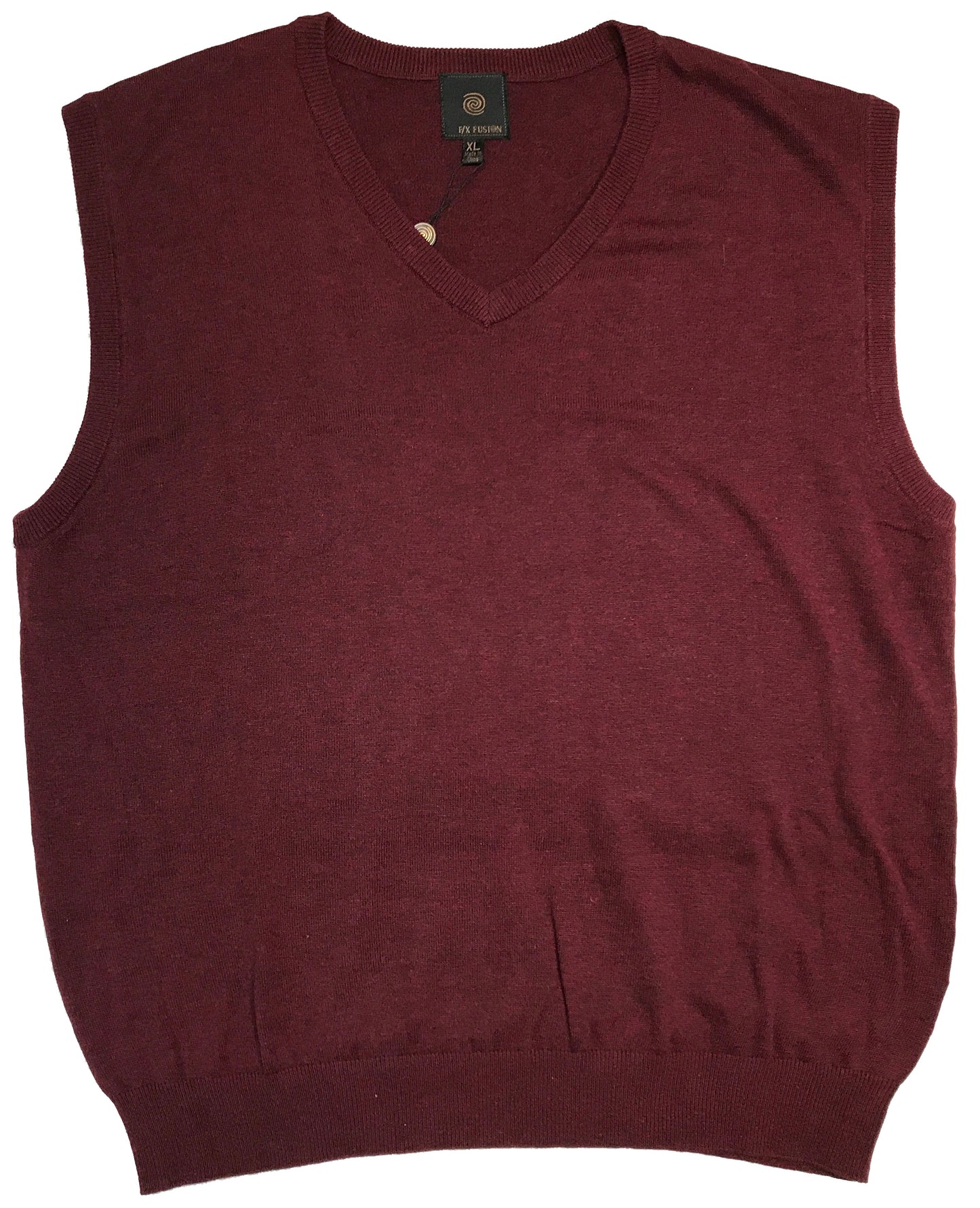FX Fusion Solid Color V-Neck Sweater Vest