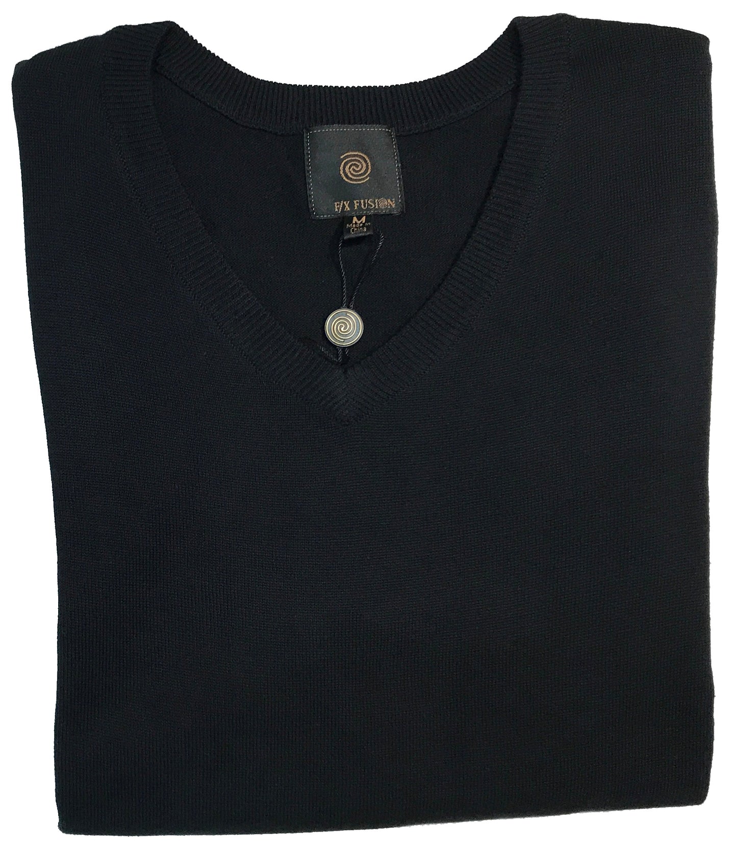 FX Fusion Solid Color V-Neck Tall Size Sweater