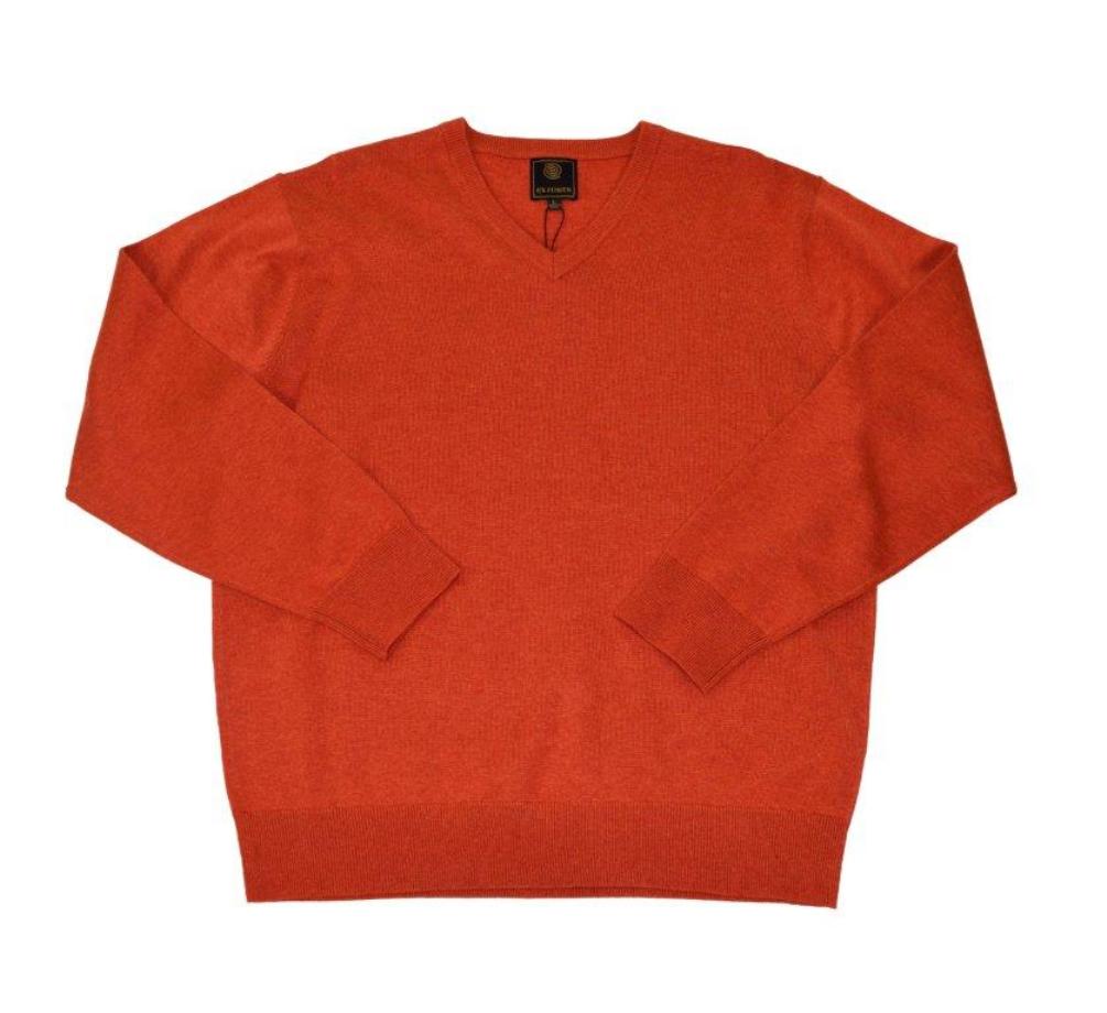 FX Fusion Solid Color V-Neck Sweater