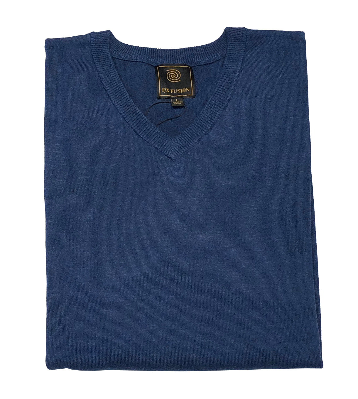 FX Fusion Solid Color V-Neck Sweater