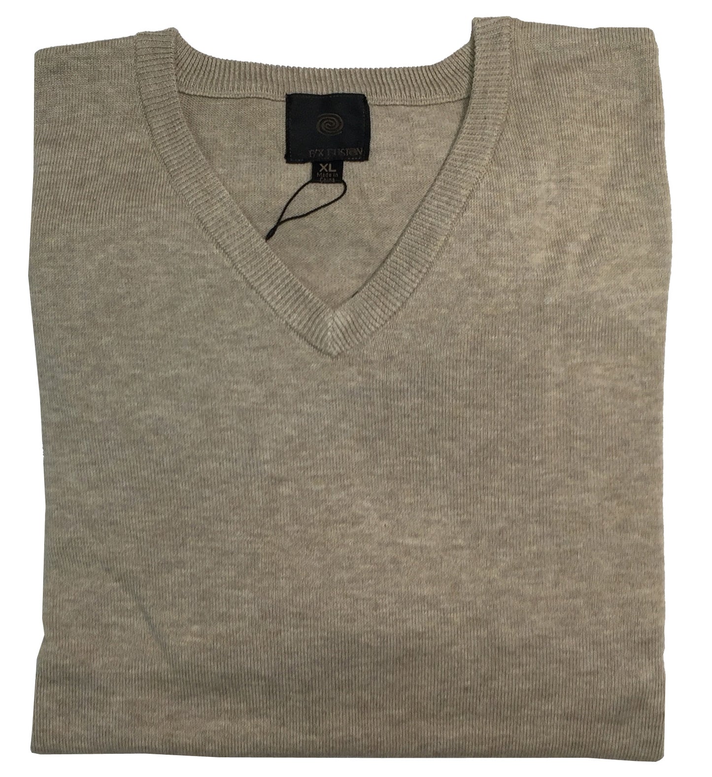 FX Fusion Solid Color V-Neck Sweater