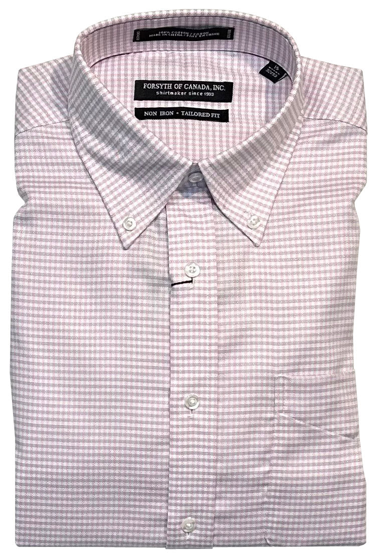 Forsyth of Canada Tailored Fit Button Down Collar Non-Iron Dress Shirt Carnation / 16 34/35 Forsyth of Canada Tailored Fit Button Down Collar Non-Iron Dress Shirt Carnation / 16 34/35