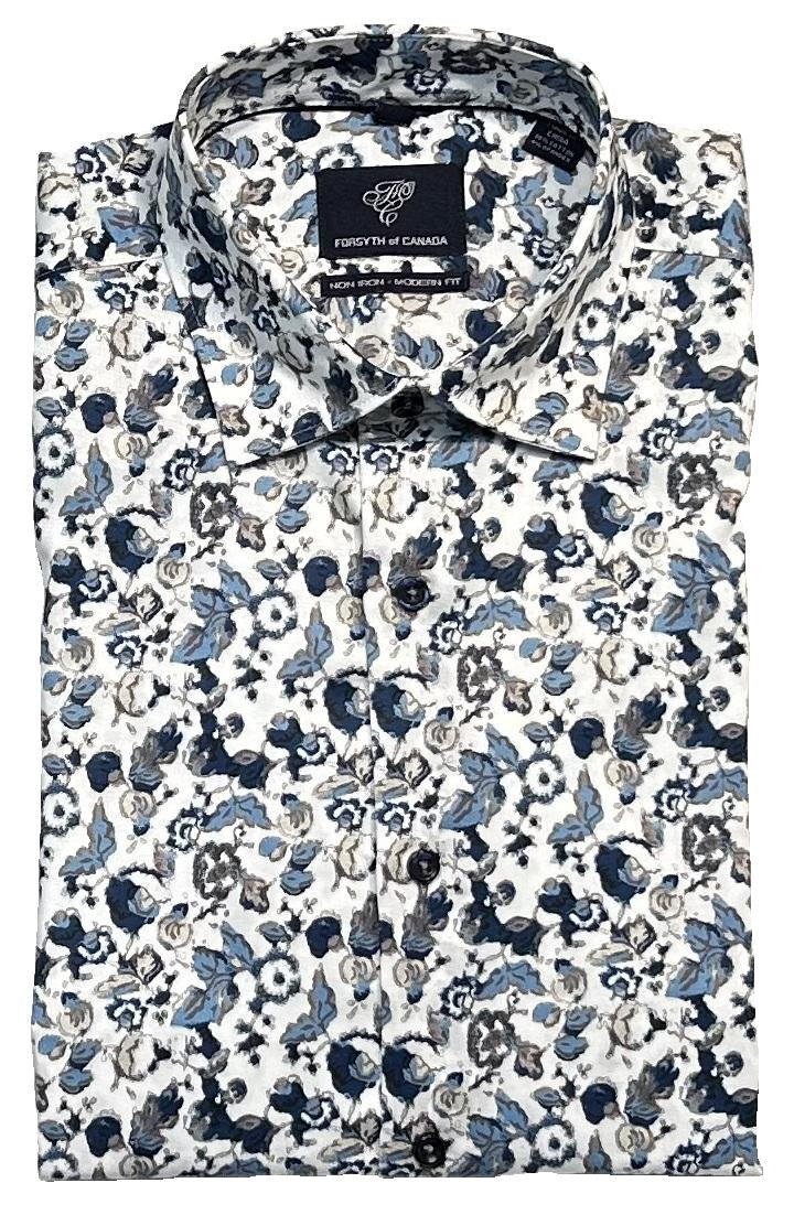 Forsyth of Canada Long Sleeve Modern Fit Non-Iron Stretch Sport Shirt