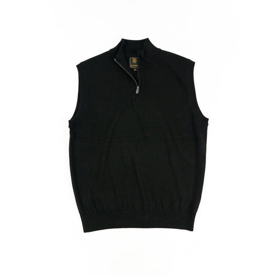 FX Fusion Solid Color 1/4 Zip Sweater Vest