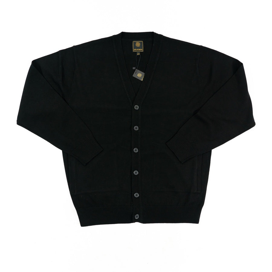 FX Fusion Solid Color Button Front Cardigan Sweater