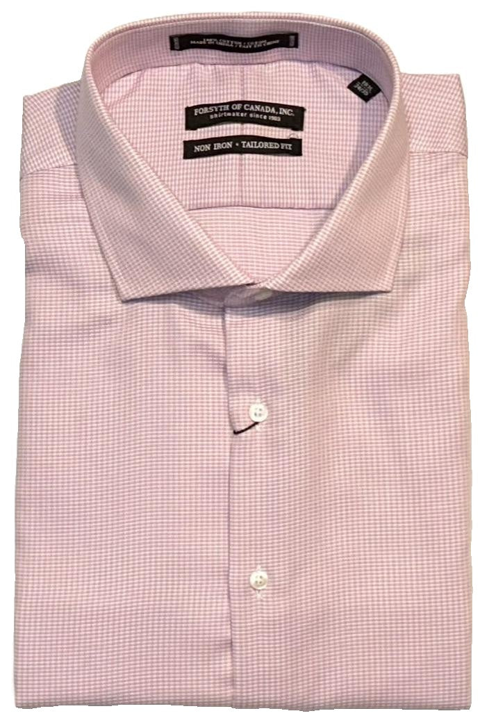 Forsyth of Canada Tailored Fit Spread Collar Non-Iron Dress Shirt Forsyth of Canada Tailored Fit Spread Collar Non-Iron Dress Shirt