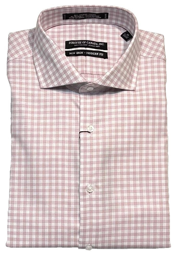 Forsyth of Canada Modern Fit Spread Collar Non-Iron Stretch Dress Shirt
