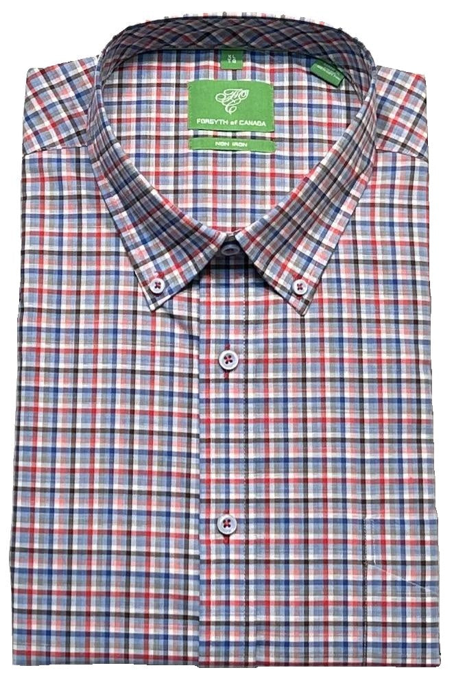 Forsyth of Canada Long Sleeve Tailored Fit Non-Iron Sport Shirt Berry / M Forsyth of Canada Long Sleeve Tailored Fit Non-Iron Sport Shirt Berry / M