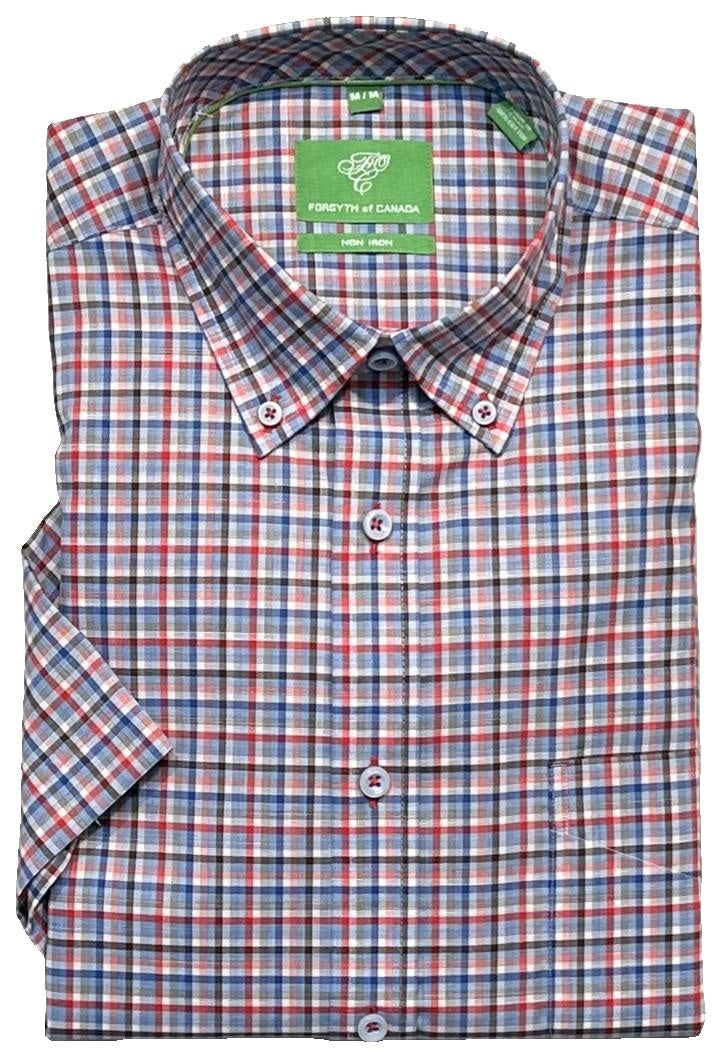 Forsyth of Canada Short Sleeve Tailored Fit Non-Iron Sport Shirt
