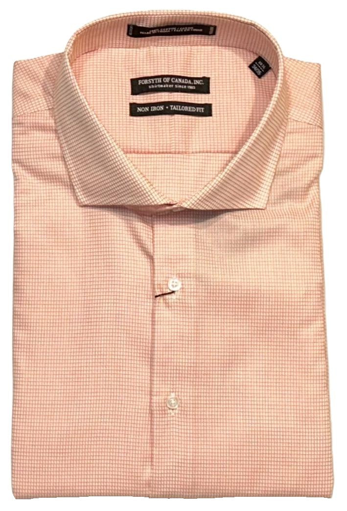 Forsyth of Canada Tailored Fit Spread Collar Non-Iron Dress Shirt Forsyth of Canada Tailored Fit Spread Collar Non-Iron Dress Shirt