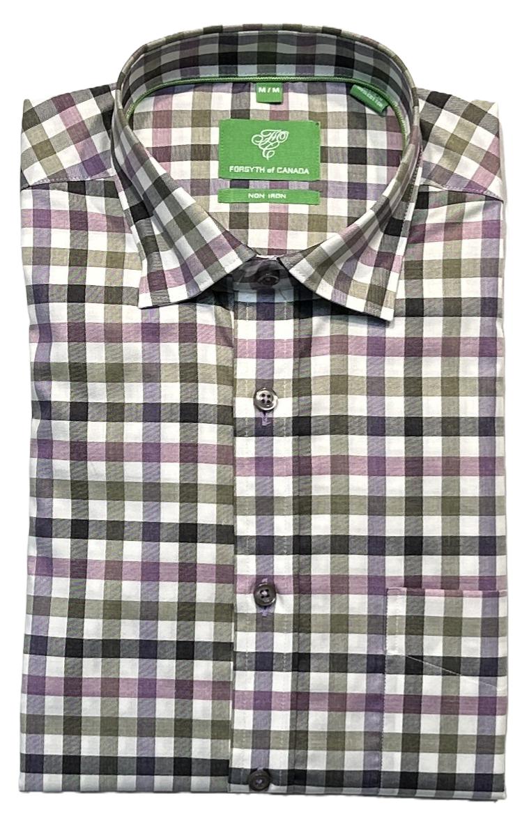 Forsyth of Canada Long Sleeve Tailored Fit Non-Iron Sport Shirt Moss / L