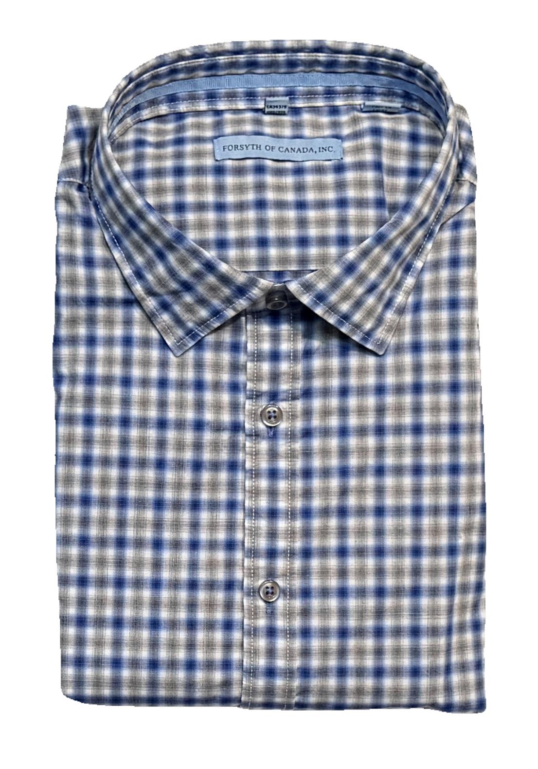 Forsyth of Canada Long Sleeve Cotton Casual Untuck it Sport Shirt