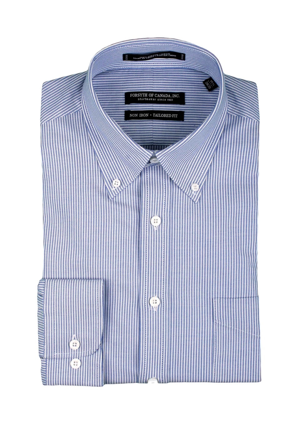 Forsyth of Canada Tailored Fit Button Down Collar Non-Iron Dress Shirt