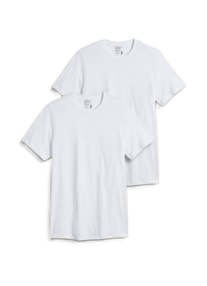Jockey 100% Cotton Big Man Classic Crew Neck T-Shirt (2 Pack)