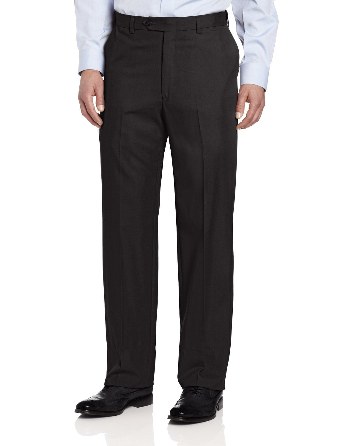 Ascott Browne Wool Blend Self Sizer Flat Front Dress Pant