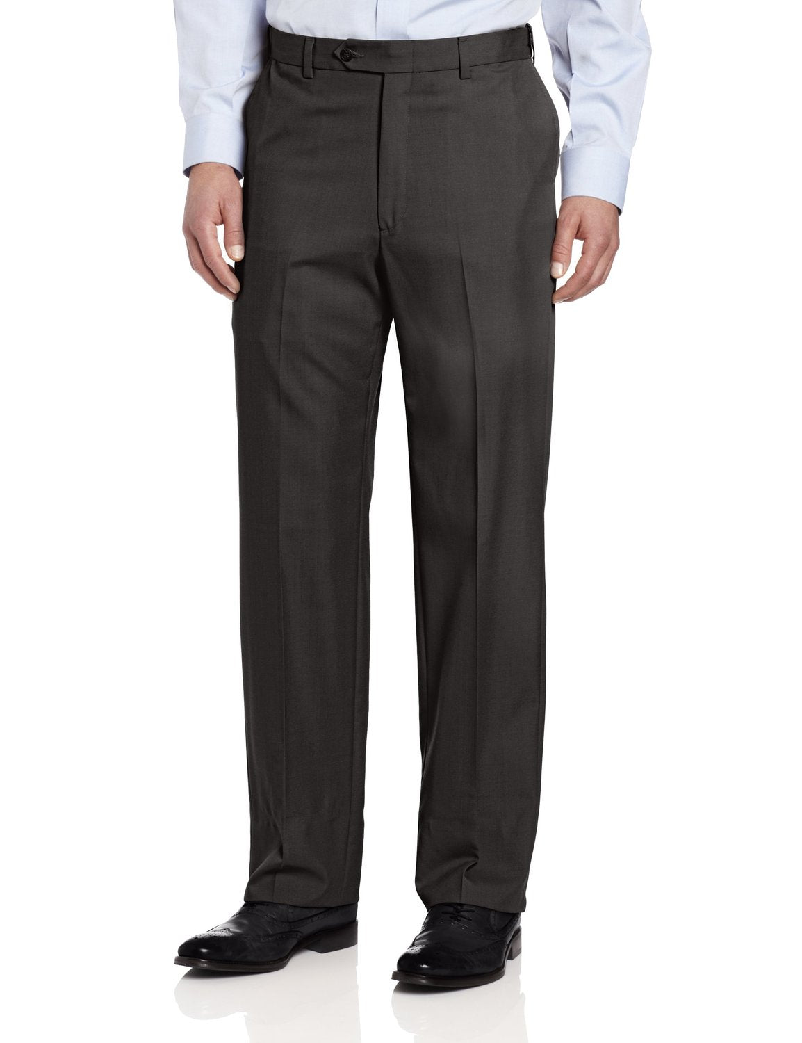Ascott Browne Wool Blend Self Sizer Flat Front Dress Pant