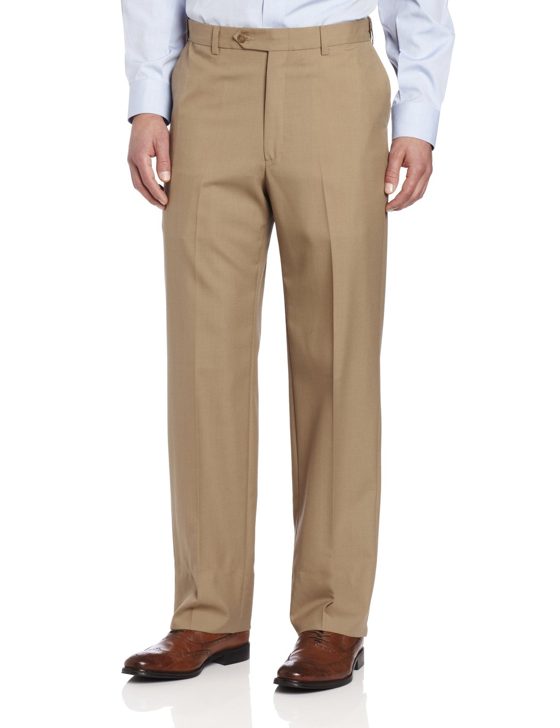 Ascott Browne Wool Blend Self Sizer Flat Front Dress Pant