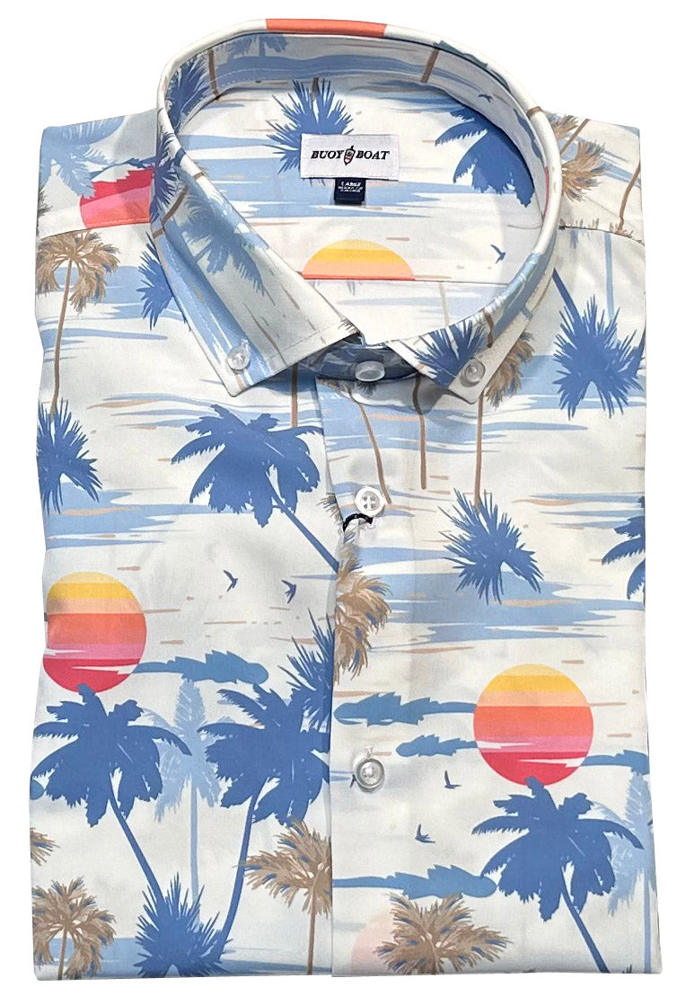 Buoy & Boat by Fusion 'Island Paradise' Short Sleeve Sport Shirt