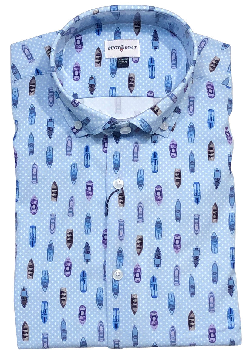 Buoy & Boat by Fusion 'Floatilla' Short Sleeve Sport Shirt