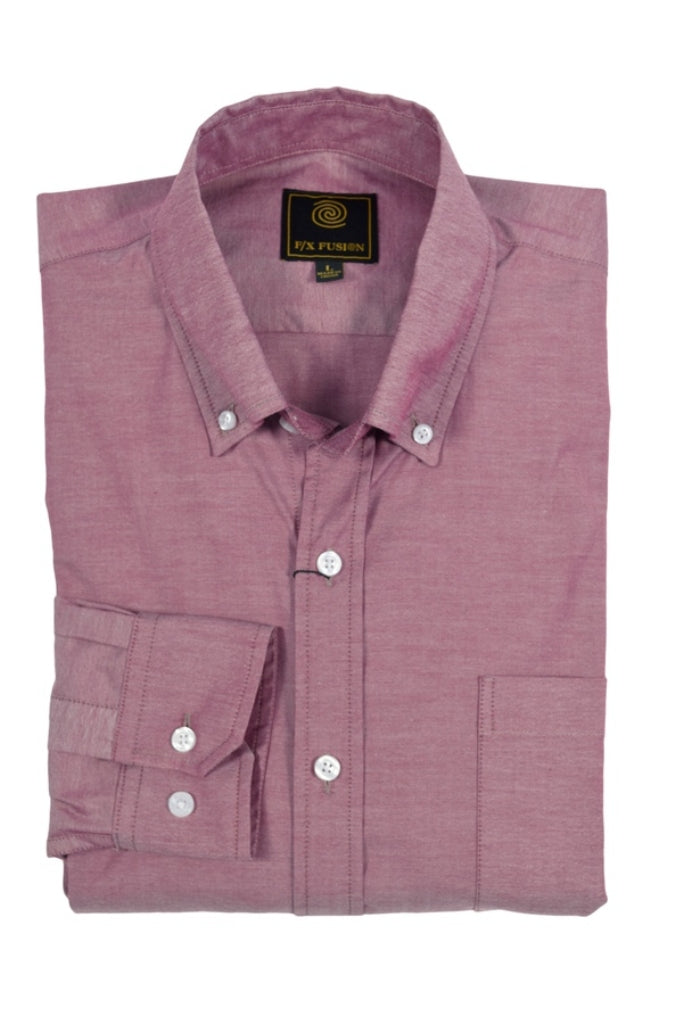 FX Fusion Long Sleeve Solid Color Stretch Sport Shirt