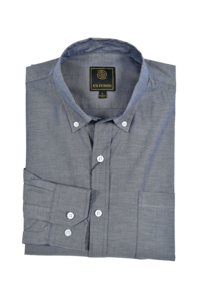 FX Fusion Long Sleeve Solid Color Stretch Sport Shirt