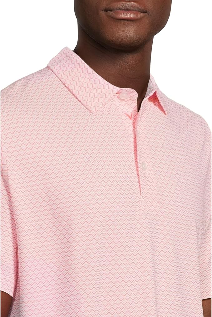Callaway Golf Short Sleeve Gradiant Chevron Print Polo Shirt