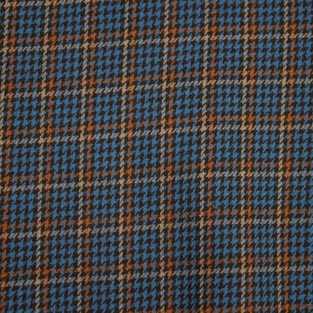 FX Fusion Long Sleeve Teal/Brown/Black Mini Check Sport Shirt