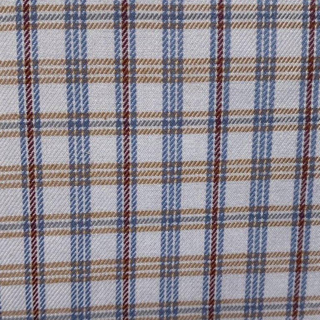 FX Fusion Long Sleeve Grey/Acorn/Burgundy Mini Melange Check Sport Shirt