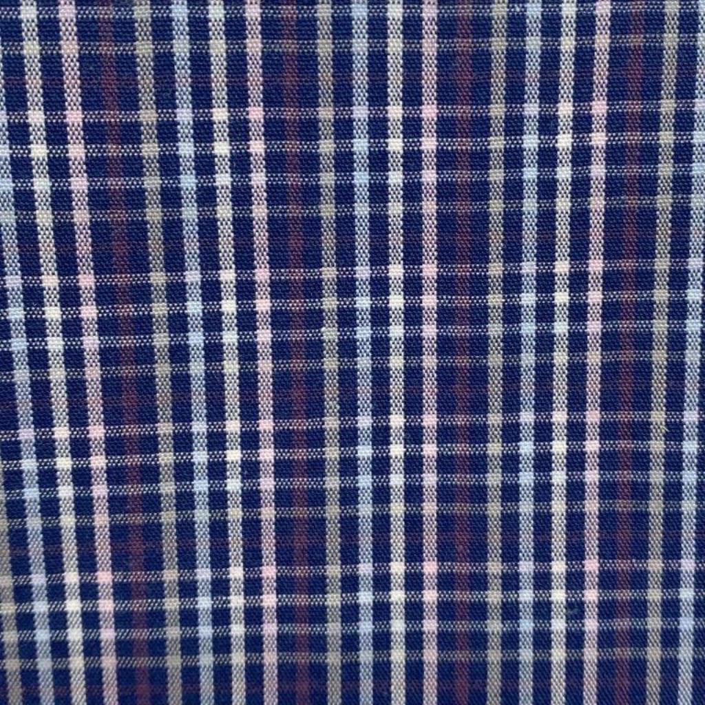 FX Fusion Long Sleeve Purple/Grey/Blue Micro Check Sport Shirt