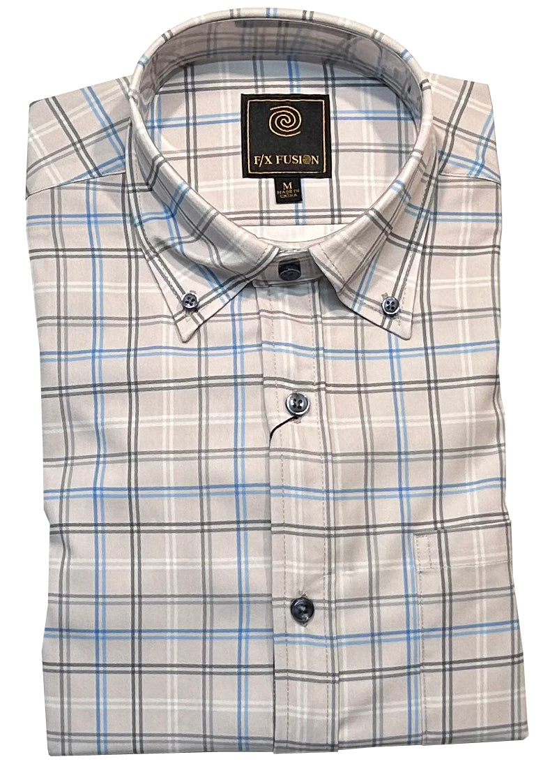 FX Fusion Short Sleeve Window Poplin Sport Shirt
