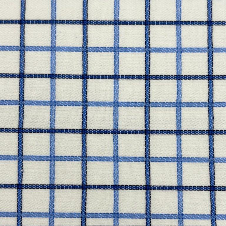 FX Fusion Long Sleeve White/Blue Check Tall Size Sport Shirt
