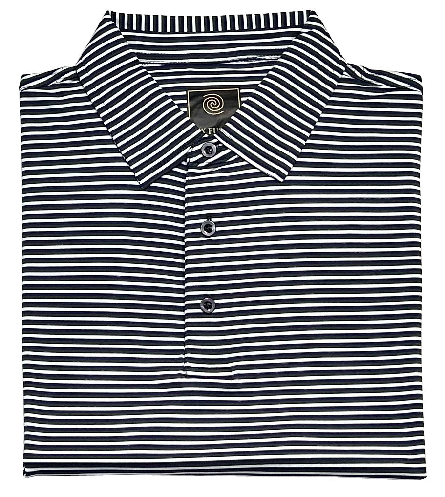 FX Fusion Horizontal Stripe Short Sleeve Polo Shirt