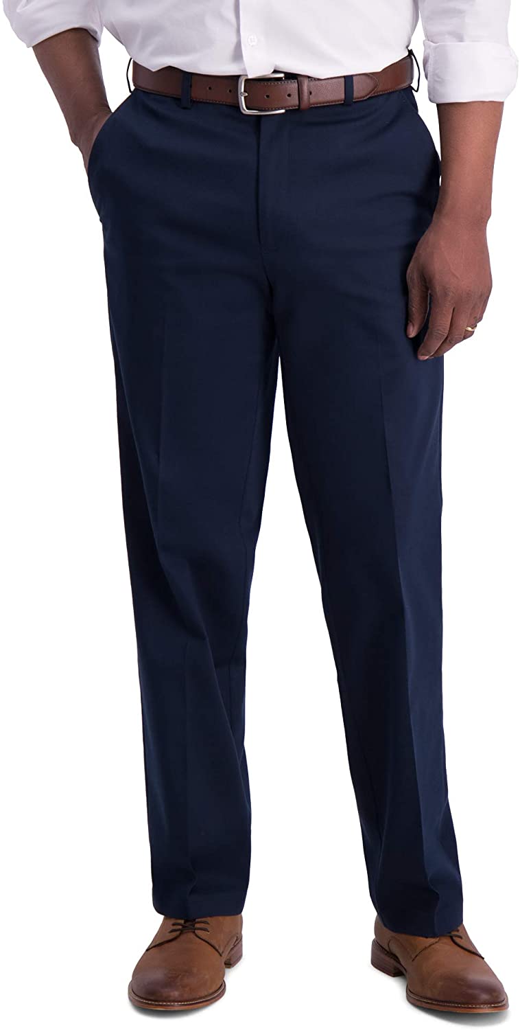 Haggar Iron Free Premium Khaki Classic Fit Flat Front Pant