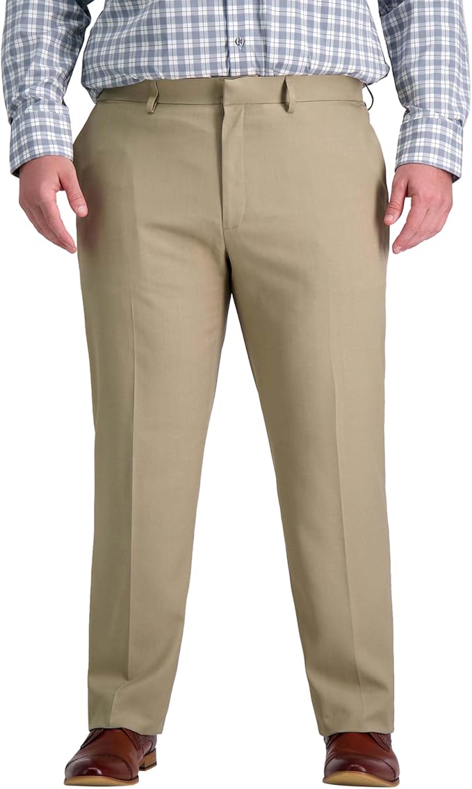 Haggar Premium Comfort Straight Fit Flat Front Big Size Dress Pant