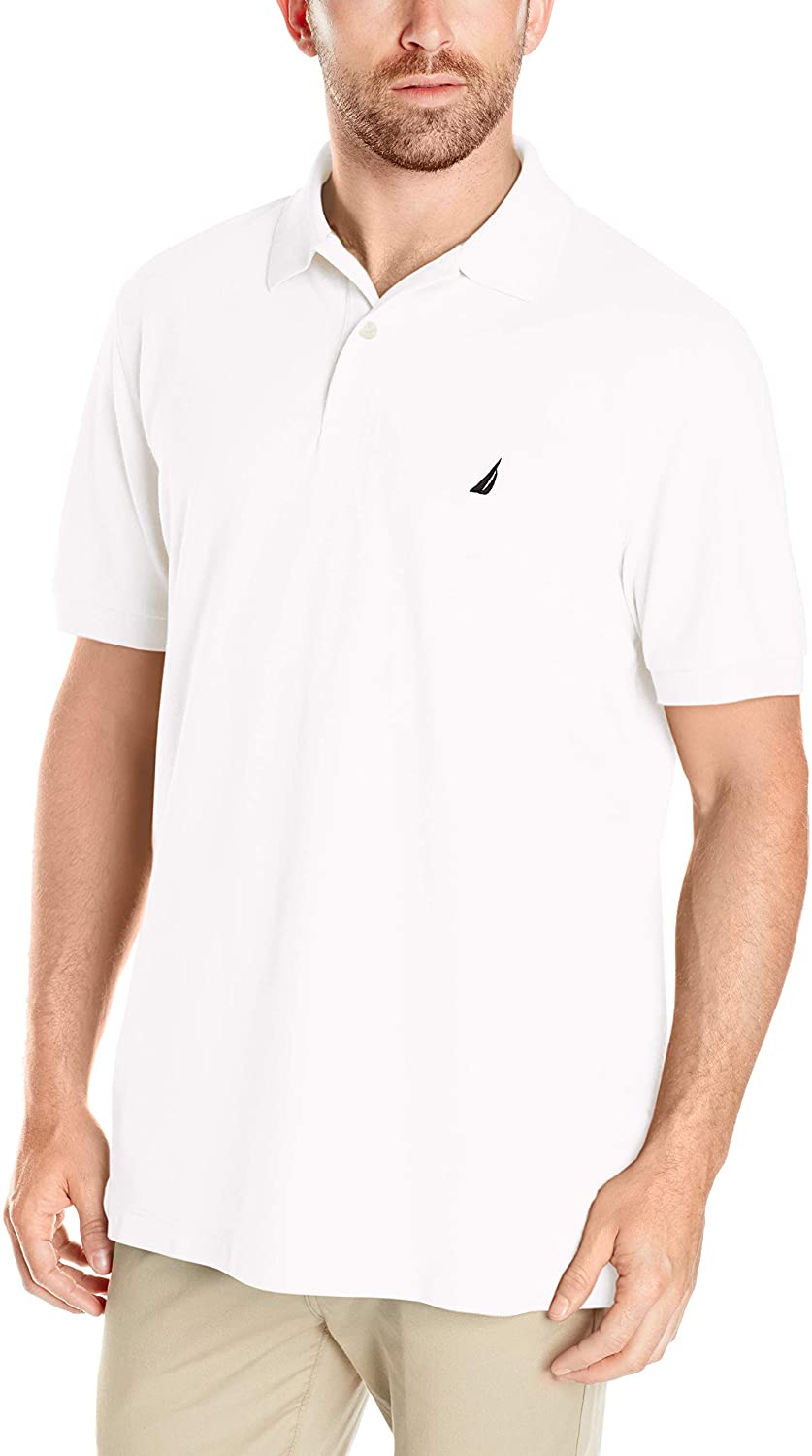 Nautica Short Sleeve Cotton Pique Deck Polo Shirt