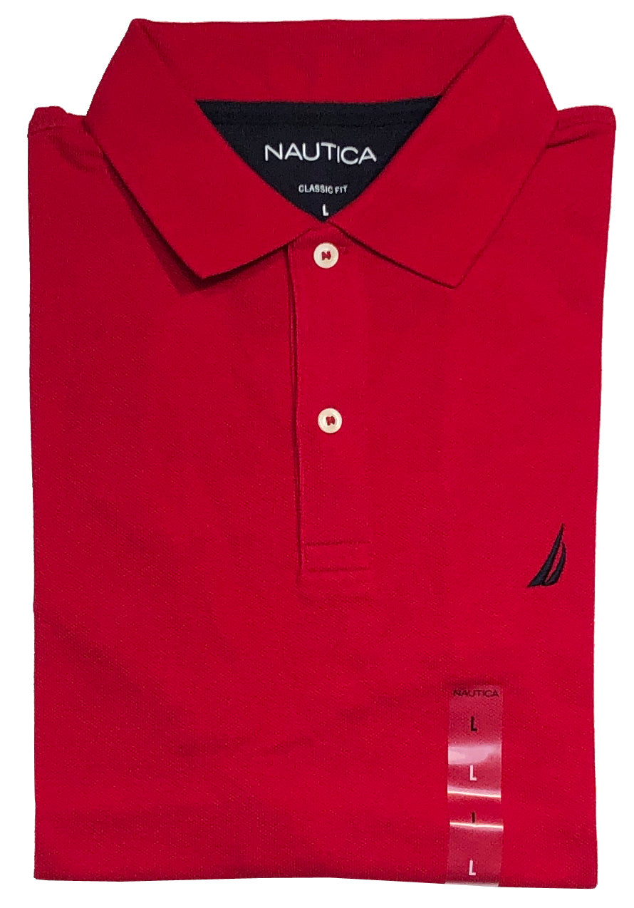 Nautica Short Sleeve Cotton Pique Deck Polo Shirt