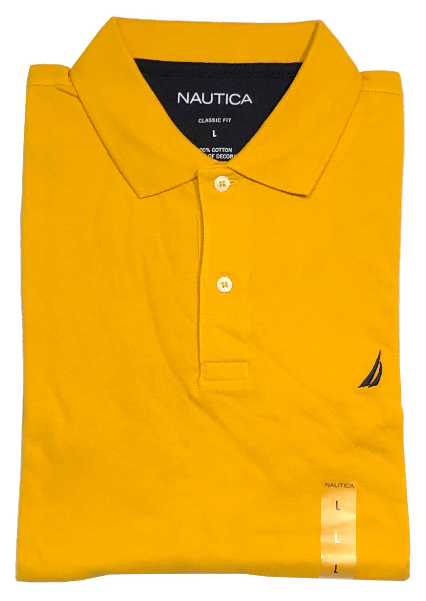 Nautica Short Sleeve Cotton Pique Deck Polo Shirt