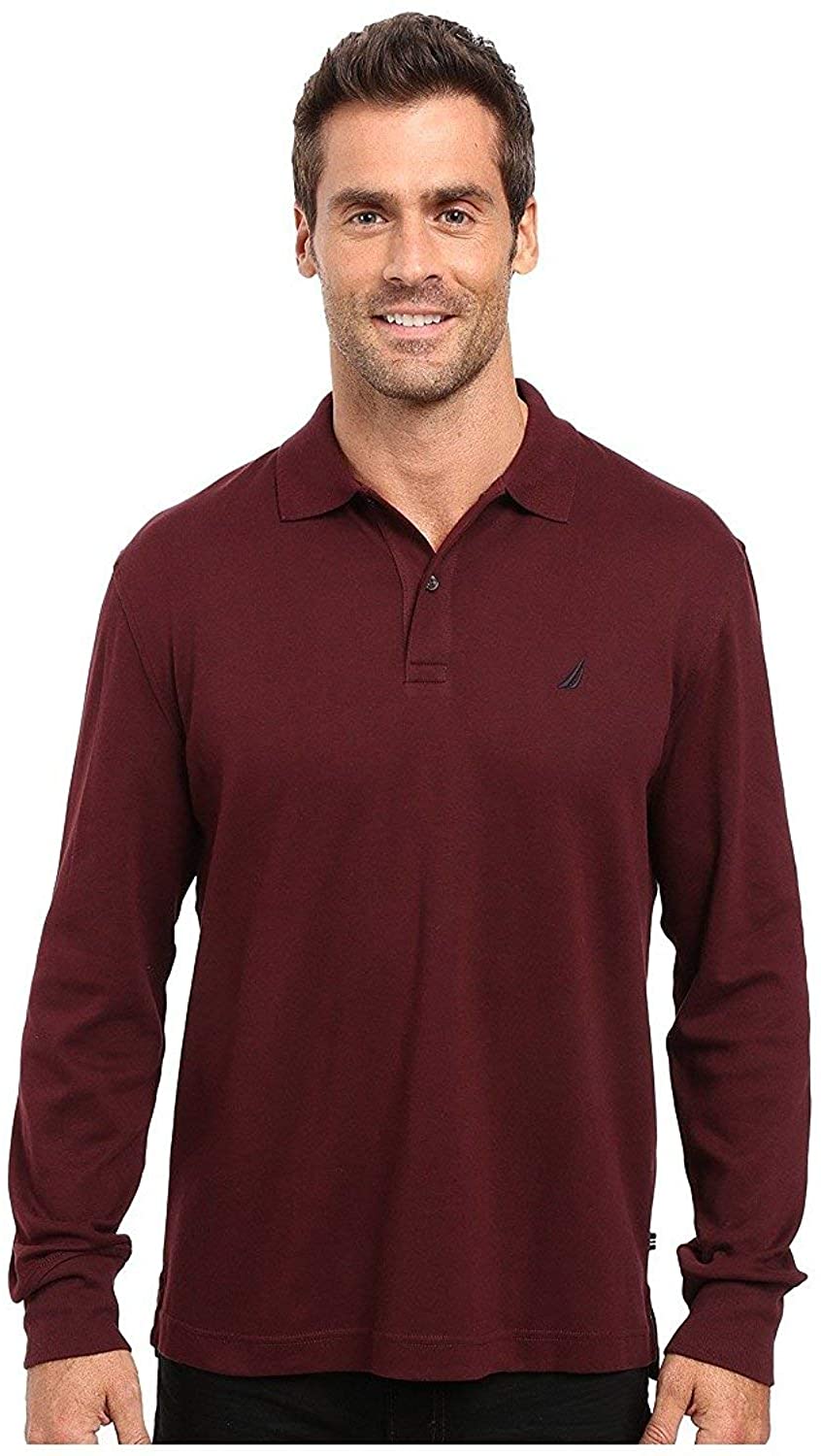 Nautica Long Sleeve Premium Soft Cotton Polo Shirt