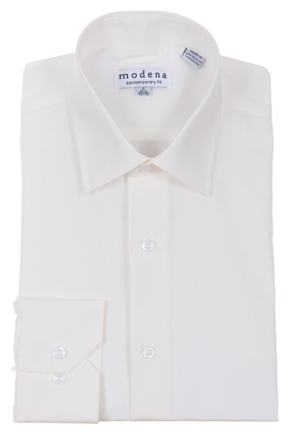 Modena Contemporary Fit Long Sleeve Dress Shirt - Egg Shell