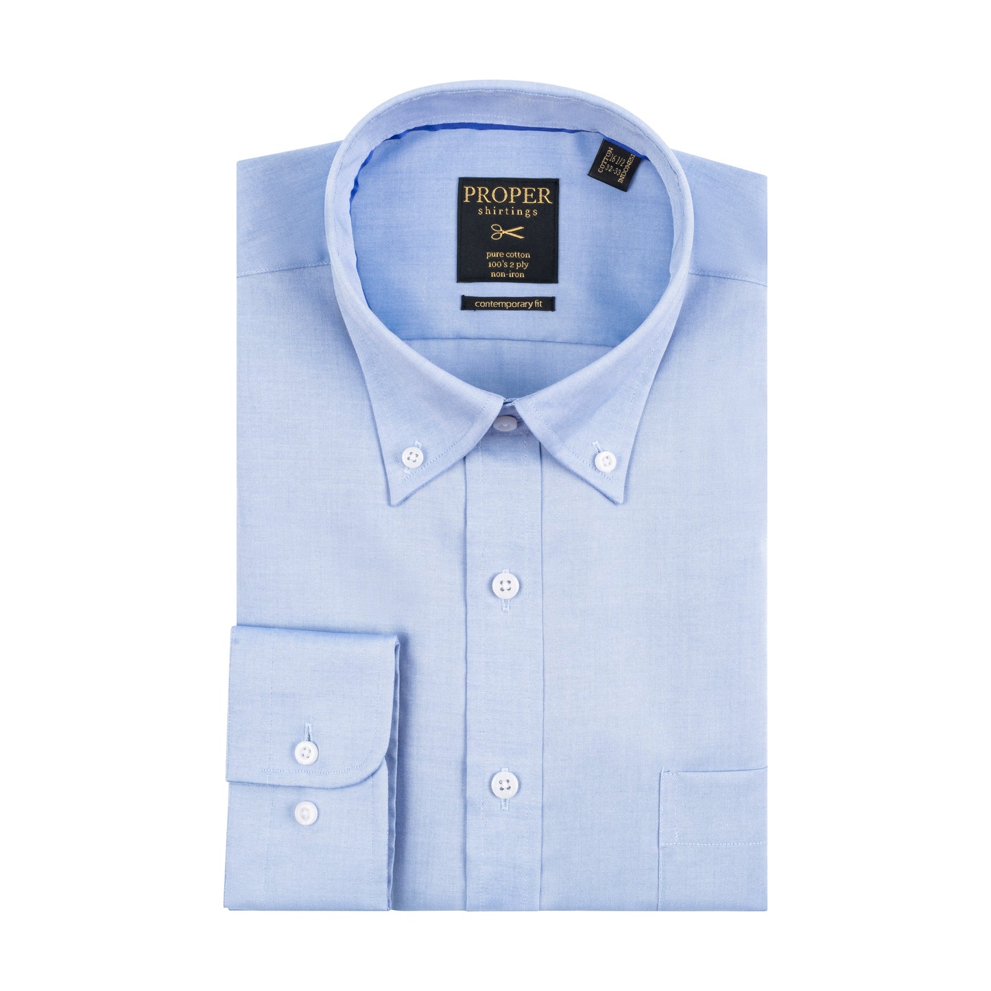 Proper Shirtings Contemporary Fit Long Sleeve Non-Iron Dress Shirt