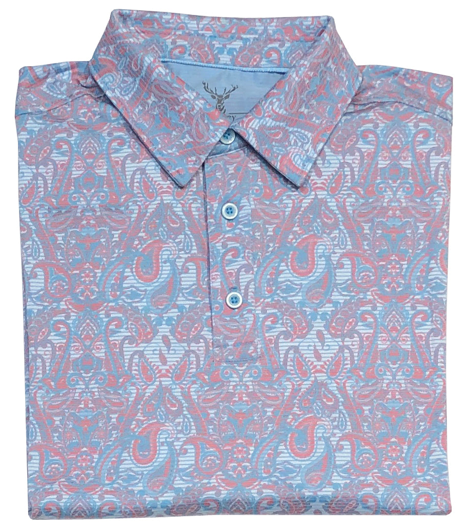 Nicoby Paisley Print Polo Shirt