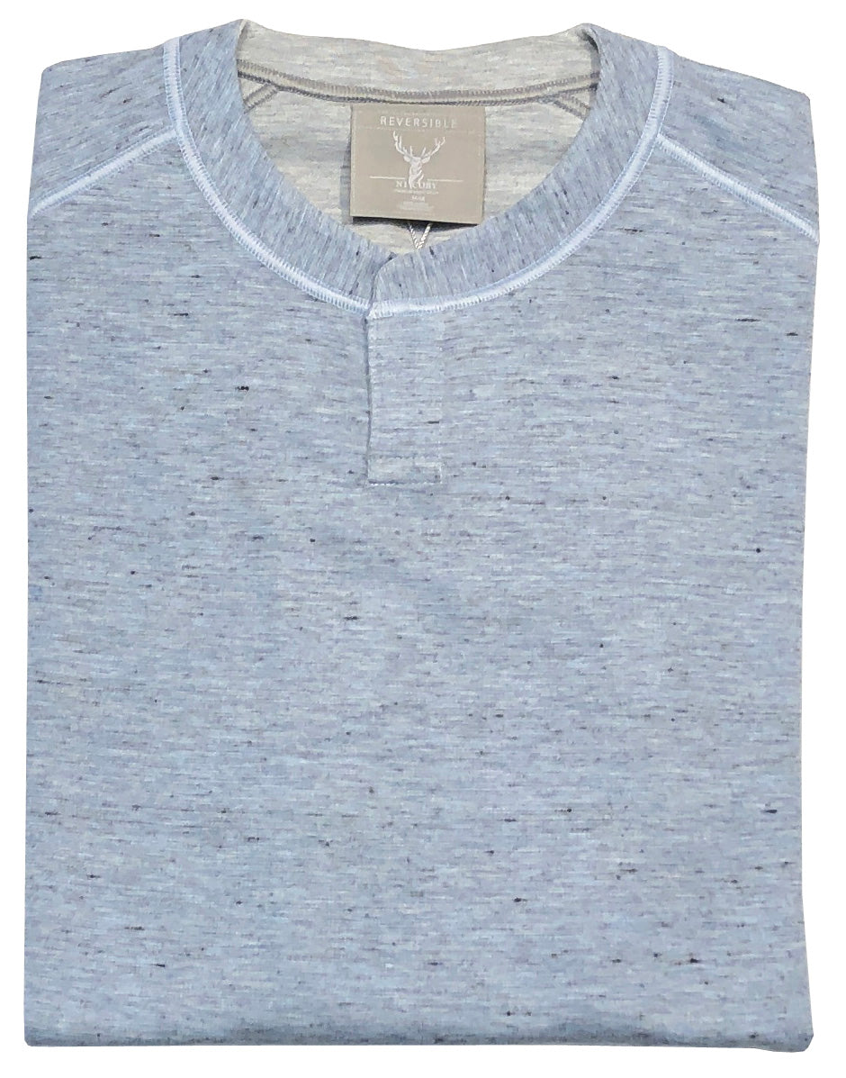 Nicoby Reversible Mélange Key Hole Sweater