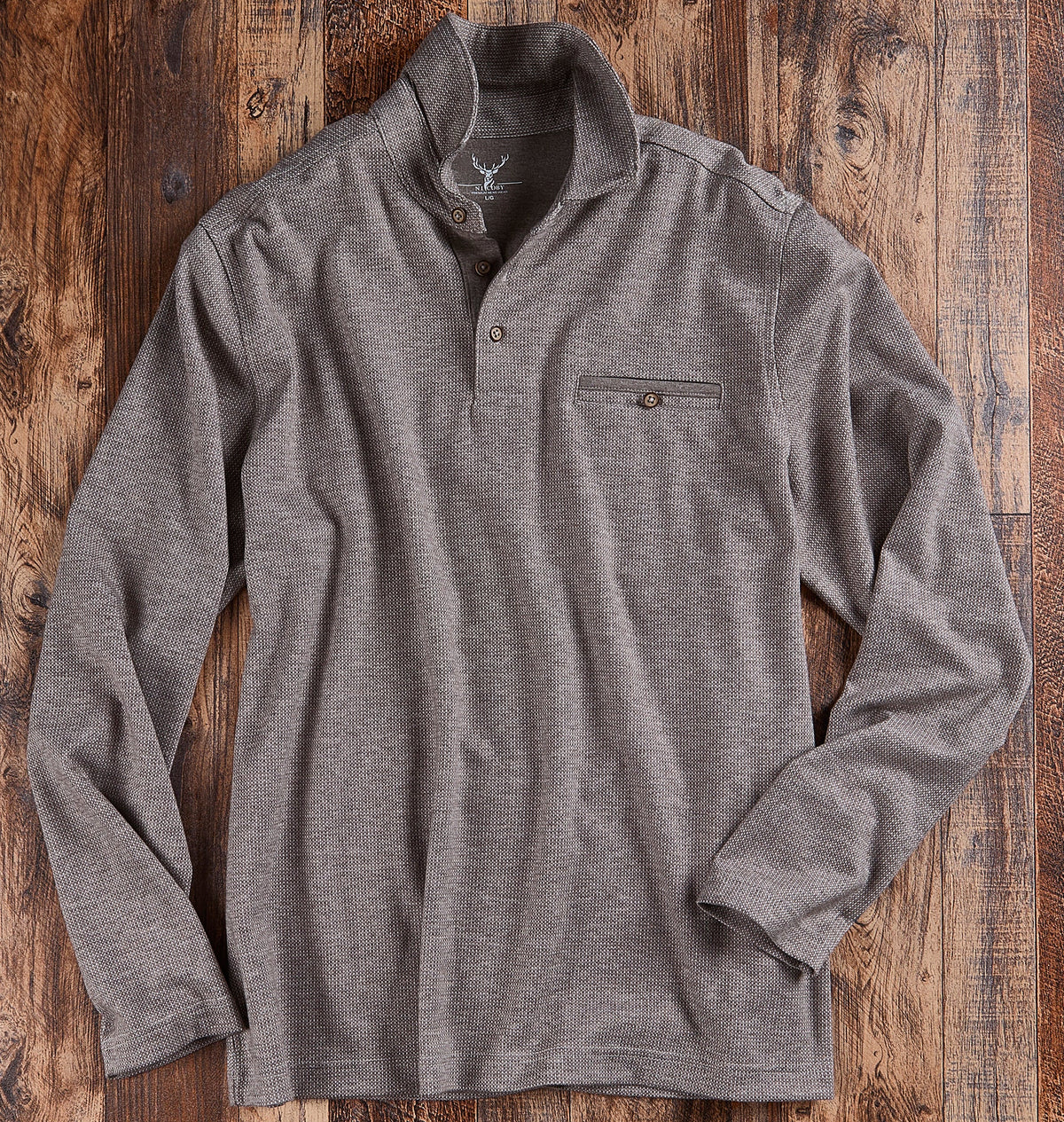 Nicoby Stretch Basket Knit Polo