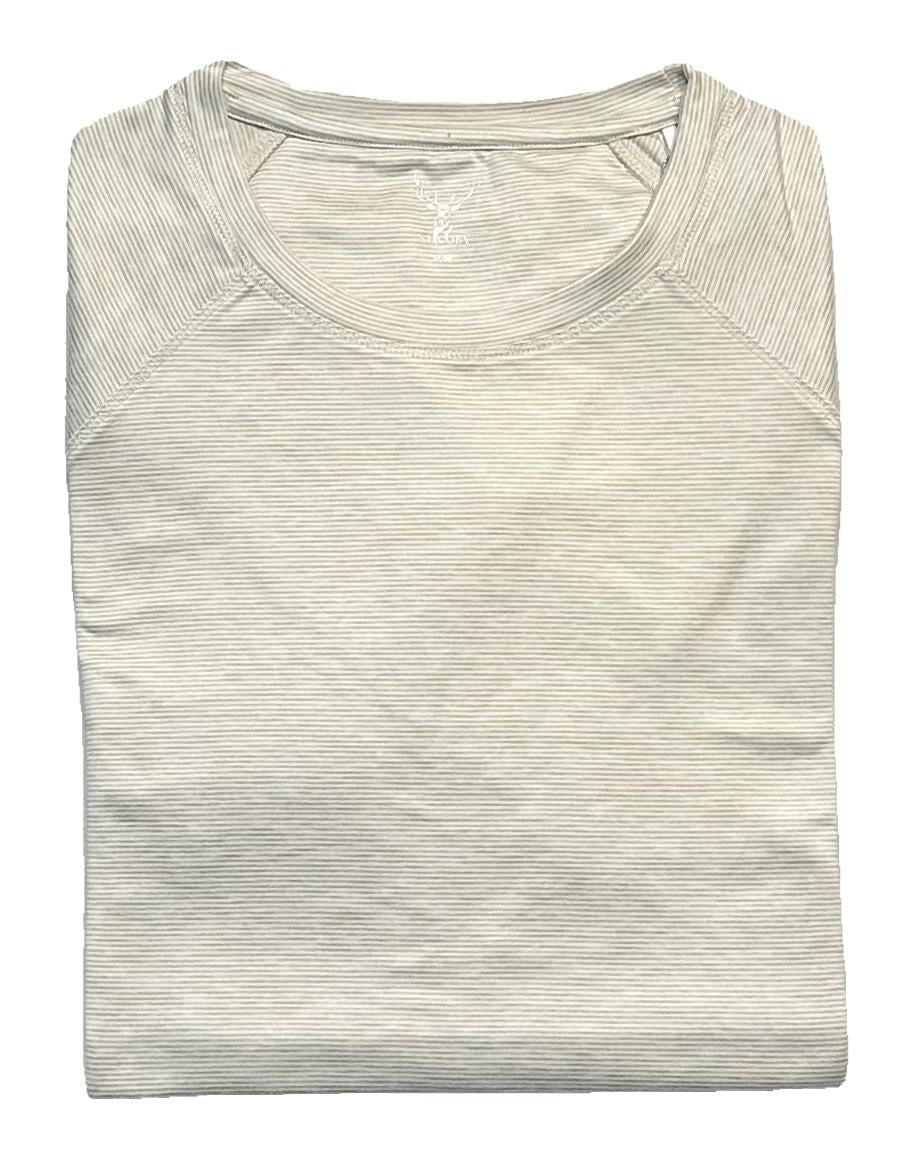 Nicoby Performance Mini Stripe Raglan Crew Neck Tee