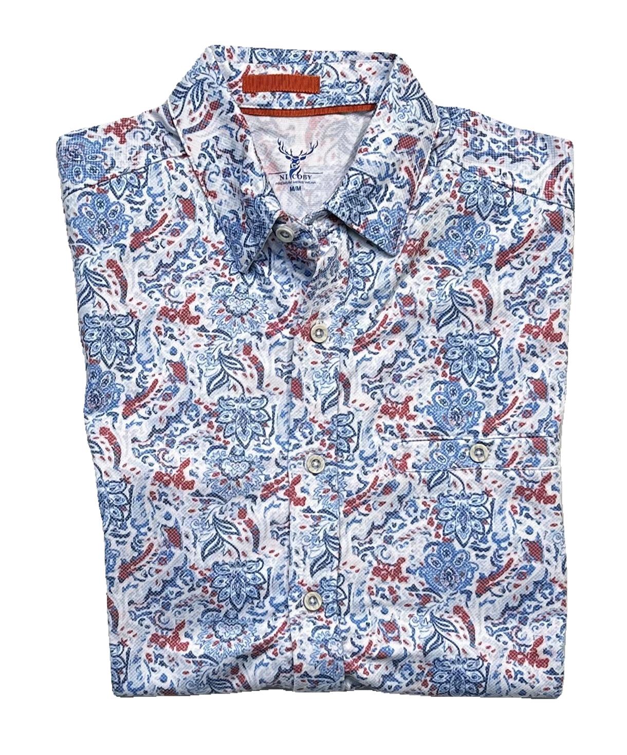 Nicoby Birdseye Print Short Sleeve Shirt
