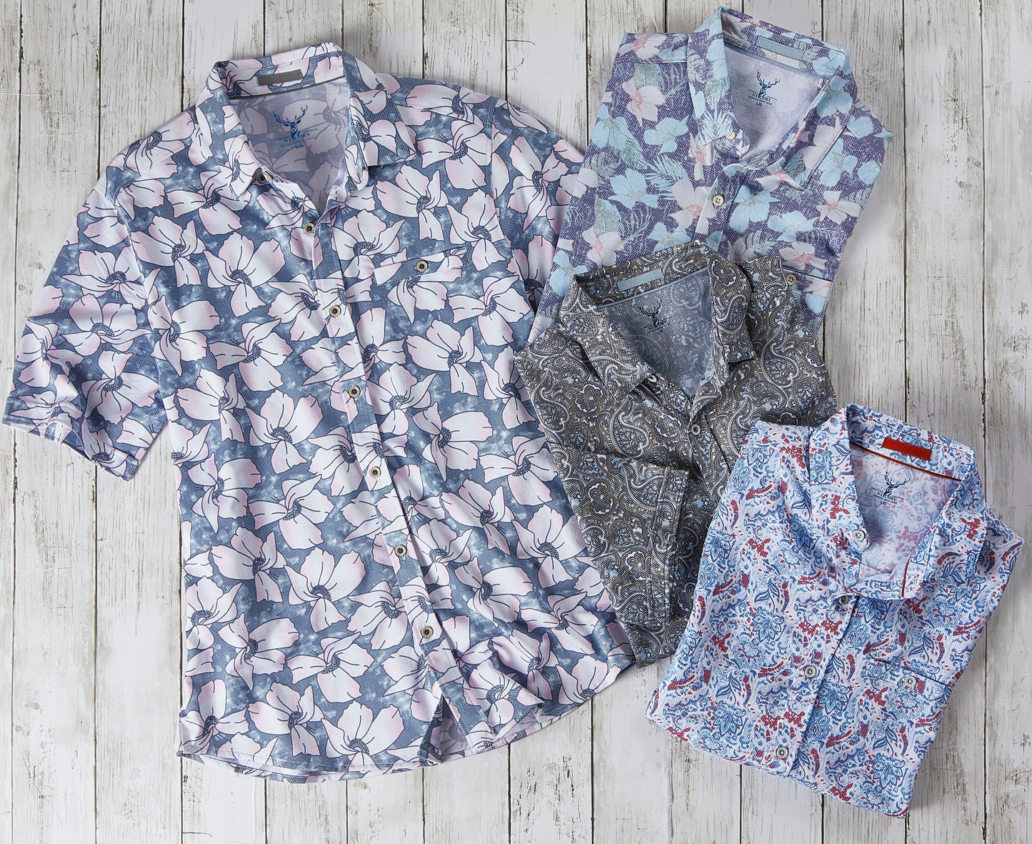 Nicoby Birdseye Print Short Sleeve Shirt