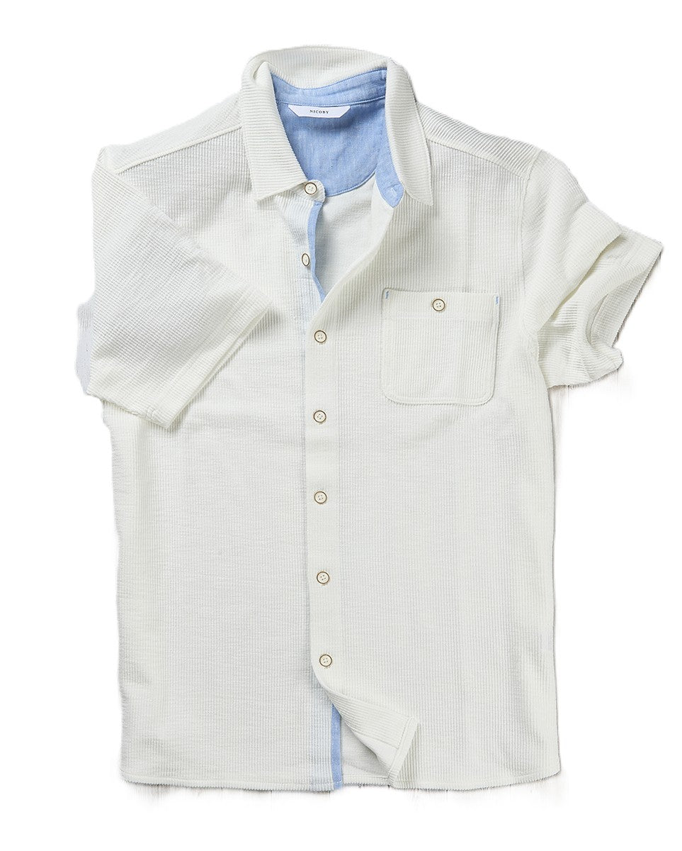 Nicoby Texture Stretch Short Sleeve Shirt