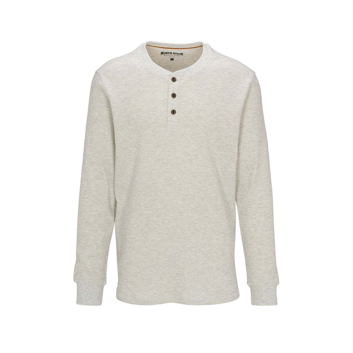 North River Outfitters Mt. Mansfield Heathered 3 Button Waffle Henley
